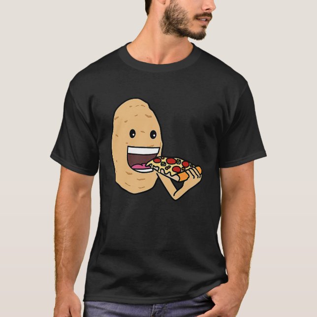 Camiseta Pizza Cute Potatoe Comer Vegetable Hobby Chef (Anverso)