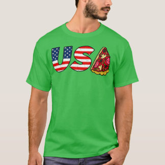 Camiseta Pizza de bandera estadounidense