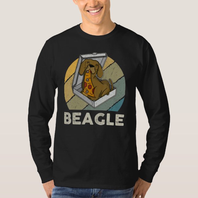 Camiseta Pizza de Beagle Pasear Dueño de Perro Cachorro 37 (Anverso)
