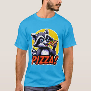 CAMISETA PIZZA DE COMIDA RACCOON