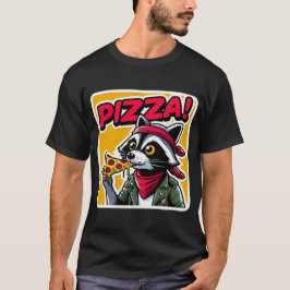 CAMISETA PIZZA DE COMIDA RACCOON 8