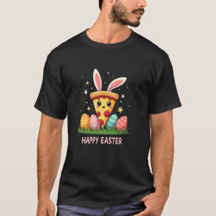 Camiseta Pizza de conejo Día de Pascua Amantes de la pizza 