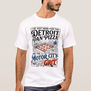 Camiseta Pizza de Detroit en Bandeja y Rugosidad de Motor C