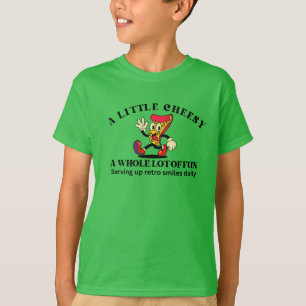 Camiseta Pizza de Dibujos Animados Retro Vintage