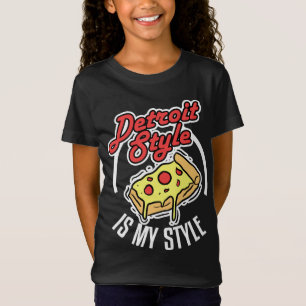 Camiseta Pizza De Estilo Detroit Es Mi Estilo Michigan Love