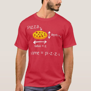 Camiseta Pizza De Fórmula De Volumen Y Enseñanza Matemática