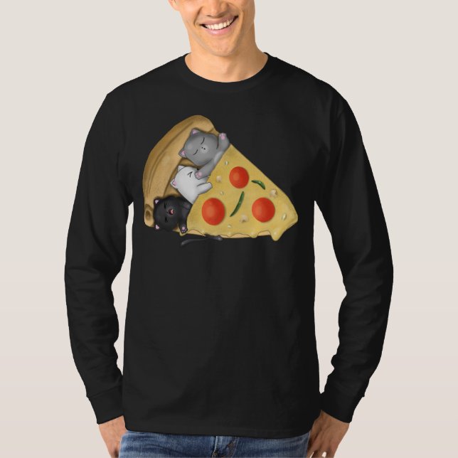Camiseta Pizza de gato (Anverso)