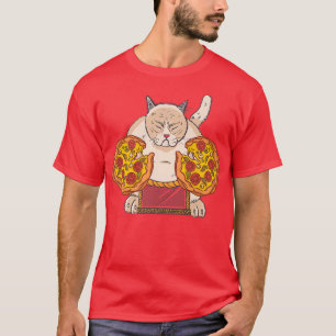 Camiseta pizza de gato de sumo