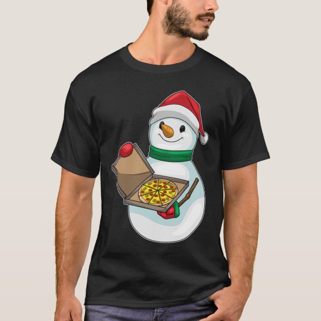 Camiseta Pizza de Navidades Snowman (Anverso)