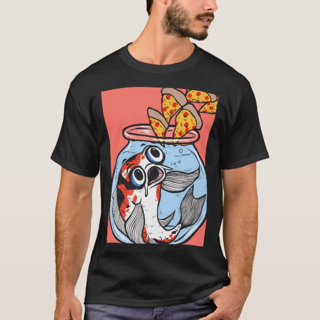 Camiseta Pizza de pez koi (Anverso)