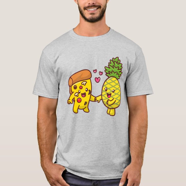 Camiseta pizza de piña" (Anverso)