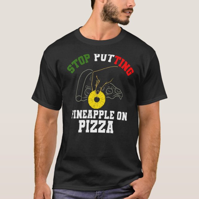 Camiseta Pizza de piña Anti Comida Hawái (Anverso)