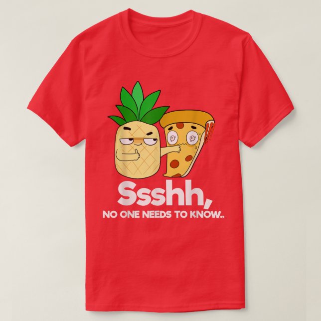 Camiseta Pizza de piña de comida (Diseño del anverso)