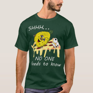 Camiseta Pizza De Piña Shhh Nadie Necesita Saber Divertido