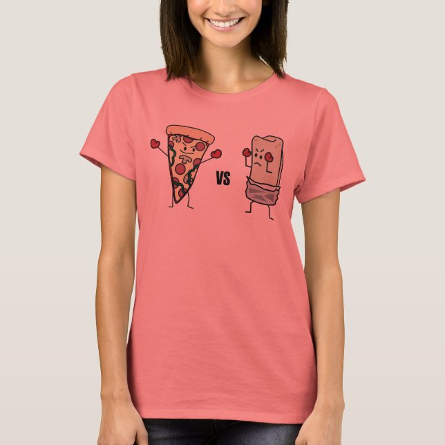 Camiseta Pizza de salchichones CONTRA el Burrito: Mexicano (Anverso)
