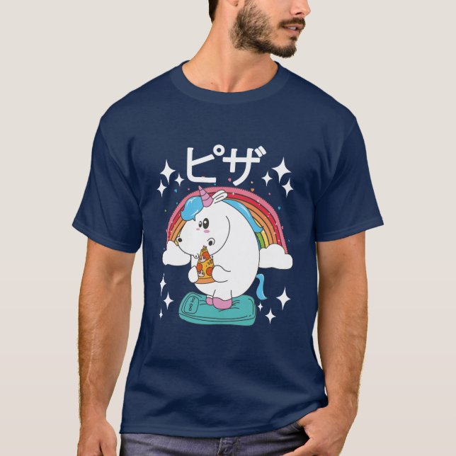 Camiseta pizza de unicornio (Anverso)