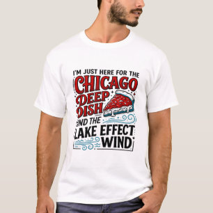 Camiseta Pizza Deep Dish de Chicago y viento del lago