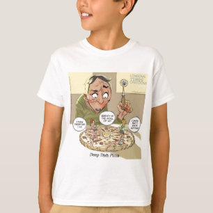 Camiseta Pizza Deep Dish Divertida Filosófica