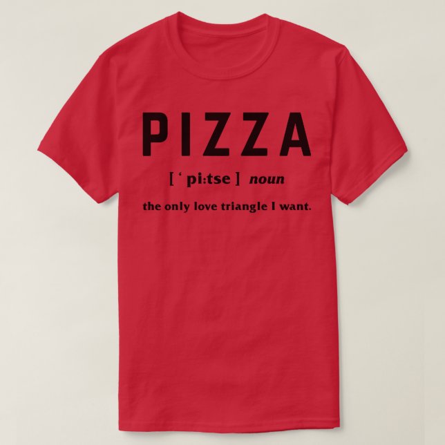 Camiseta Pizza Definición Nueva Comer Pizza Lover Italiano  (Diseño del anverso)