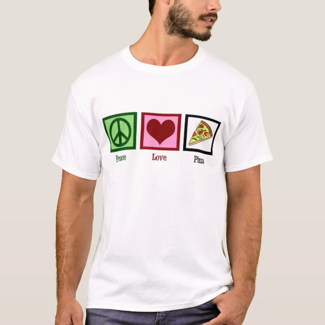 Camiseta Pizza del amor de la paz (Anverso)