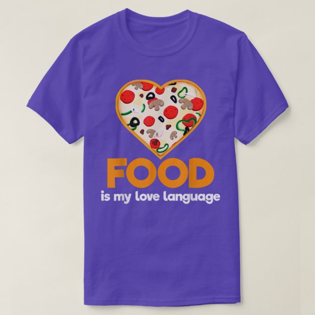 Camiseta Pizza del lenguaje de amor a la comida  (Diseño del anverso)