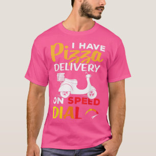 Camiseta Pizza Delivery Design For Motor Scooter Pizza Deli