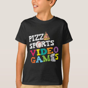 Camiseta Pizza Deportes Videojuegos Gamer Food Sports L
