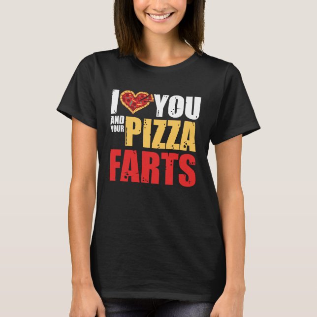 Camiseta Pizza Dice Que Te Amo Y Deine Pizza [L Alemán (Anverso)