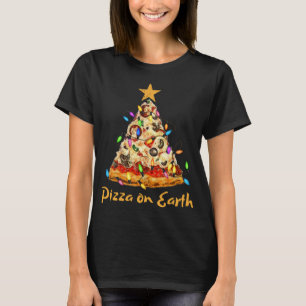 Camiseta Pizza divertida en el árbol de Navidad de Earth Sl