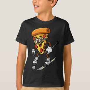 Camiseta Pizza Divertida Esquí Tarta Quesera Aficionado a l
