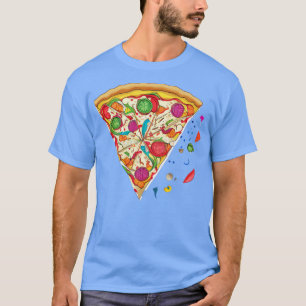 Camiseta Pizza doblada Corteza de origami
