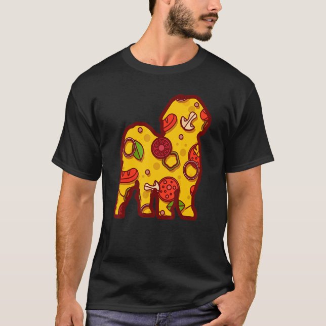 Camiseta Pizza Dog Funny Pizza Shih Tzu Dog (Anverso)