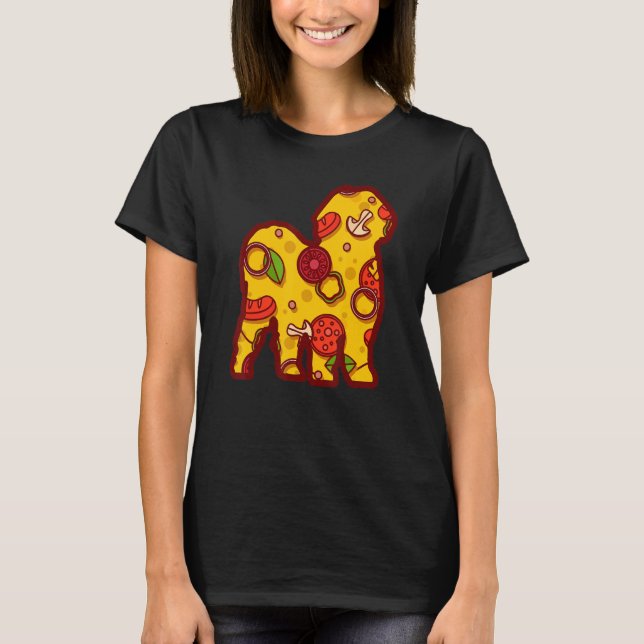 Camiseta Pizza Dog Funny Pizza Shih Tzu Dog (Anverso)