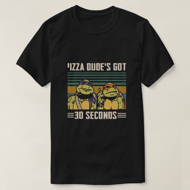 CAMISETA PIZZA DUDES TIENE 30 SEGUNDOS (Diseño del anverso)