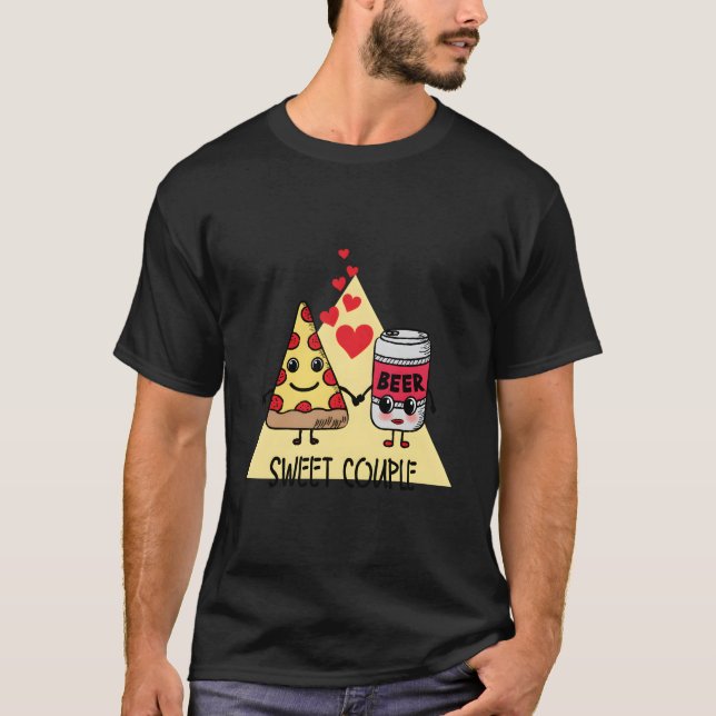 Camiseta Pizza Dulce Y Cerveza (Anverso)
