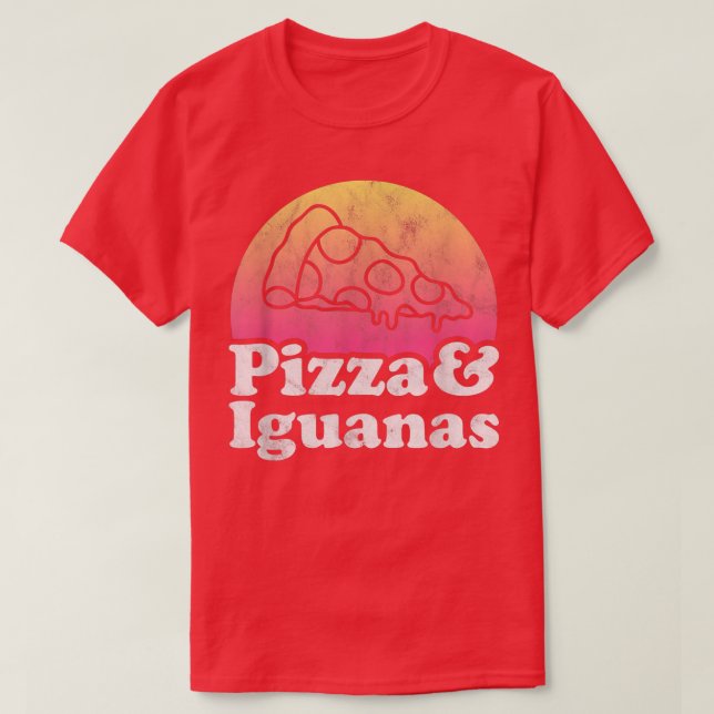 Camiseta Pizza e iguanas o iguana  (Diseño del anverso)