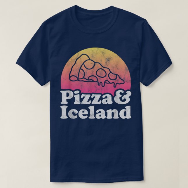 Camiseta Pizza e Islandia  (Diseño del anverso)