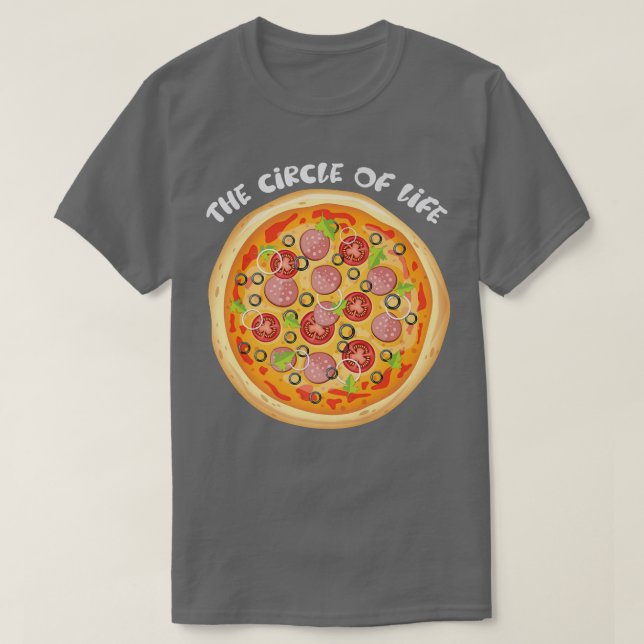 Camiseta Pizza El Círculo De La Vida Pizza Lover Funny Food (Diseño del anverso)