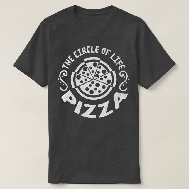 Camiseta Pizza El Círculo De La Vida Retro 24504530 (Diseño del anverso)