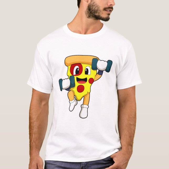 Camiseta Pizza en el gimnasio con campanas (Anverso)
