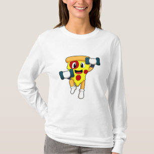 Camiseta Pizza en el gimnasio con campanas