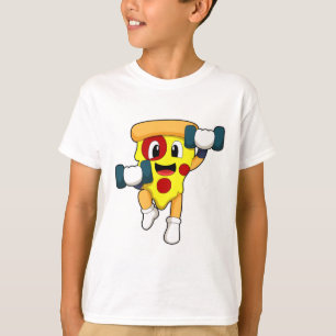 Camiseta Pizza en el gimnasio con campanas