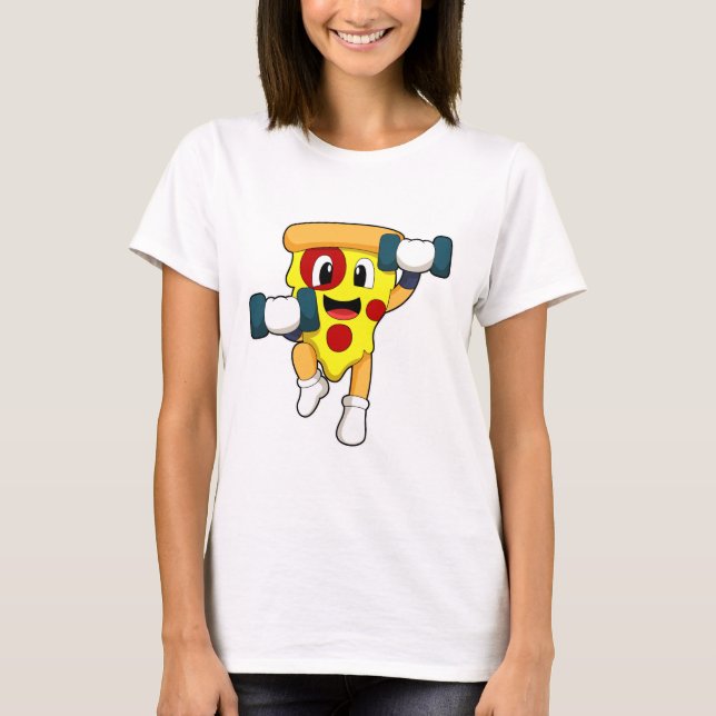 Camiseta Pizza en el gimnasio con campanas (Anverso)