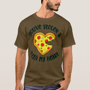 Camiseta Pizza En Forma De CorazónTee Gracioso De Alimentos