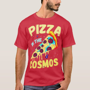 Camiseta Pizza en la divertida galaxia Cosmos