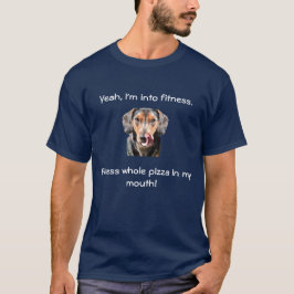 Camiseta Pizza entera de la aptitud divertida en mi perro