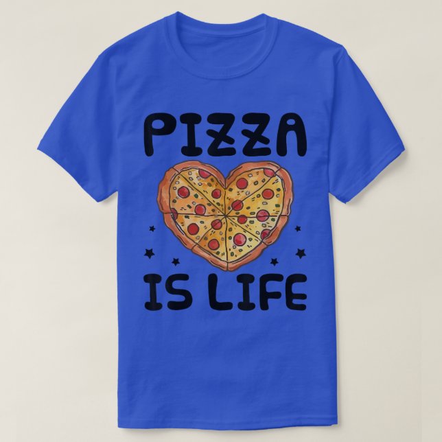 Camiseta Pizza Es La Vida Pizza Pie Alimentos Lover Funny 1 (Diseño del anverso)