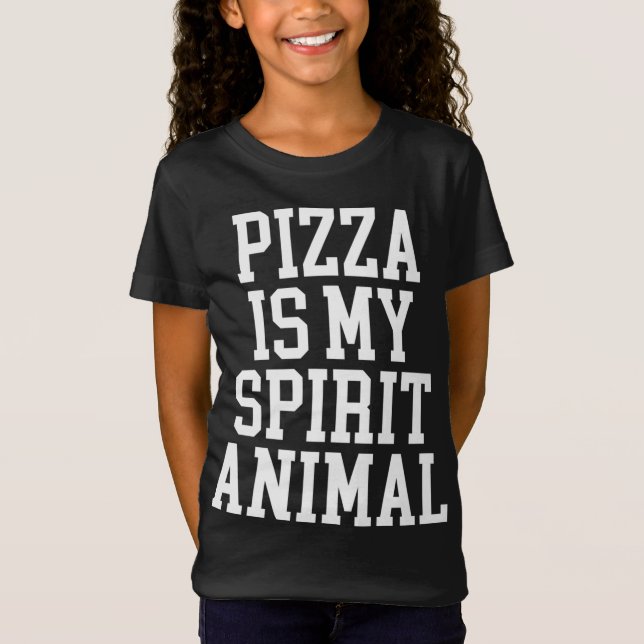 Camiseta Pizza es mi Animal espiritual - Gracioso (Anverso)