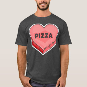 Camiseta Pizza es mi corazón de dulces de San Valentín