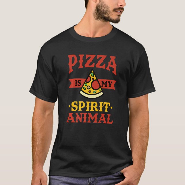 Camiseta Pizza Es Mi Espíritu Gracioso Animal Pepperoni Que (Anverso)